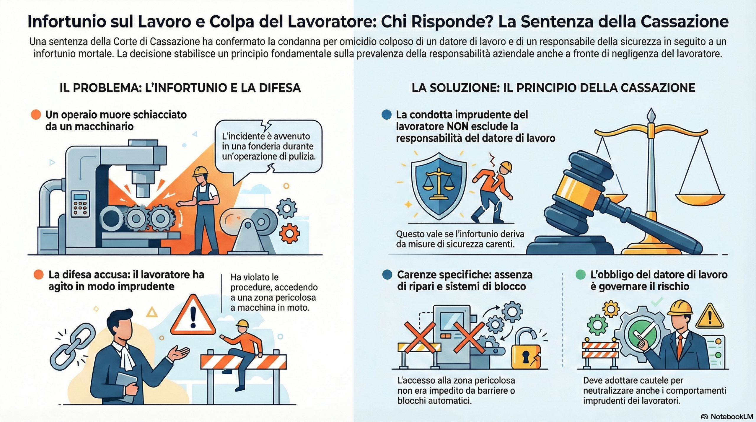 Infortunio sul lavoro e colpa del lavoratore. Chi risponde?